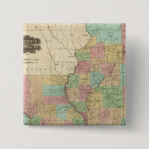 Illinois und Missouri Button