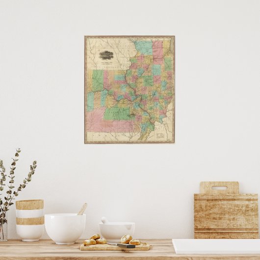 Illinois und Missouri Poster (Küche)