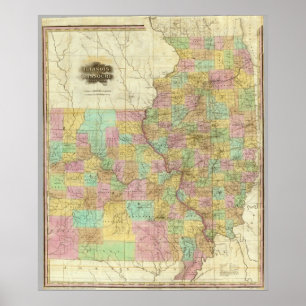 Illinois und Missouri Poster