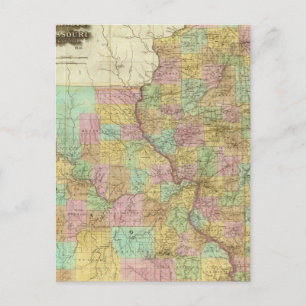 Illinois und Missouri Postkarte