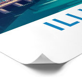 Illinois United Staaten Travel Print Poster (Ecke)