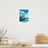 Illinois United Staaten Travel Print Poster (Küche)