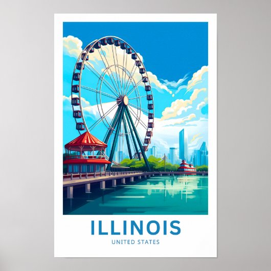 Illinois United Staaten Travel Print Poster (Vorne)