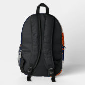 Illinois Urbana Orange Blue Tribal Camo  Bedruckter Rucksack (Rückseite)