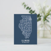 Illinois US-Staat-Roadmap - die Karte des Präriefe (Stehend Vorderseite)