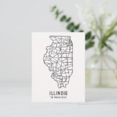 Illinois US-Staat-Roadmap - die Karte des Präriefe (Stehend Vorderseite)