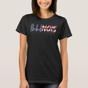 Illinois US Staaten Amerika USA Flag Illin T-Shirt