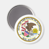 Illinois, USA Magnet (Vorderseite/Rückseite)