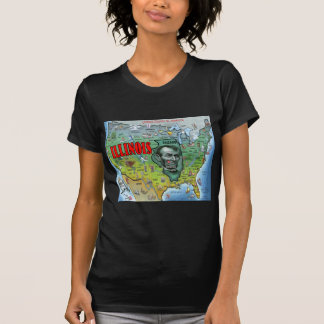 Illinois USA Map T-Shirt