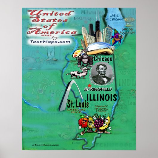 Illinois USA Poster (Vorne)