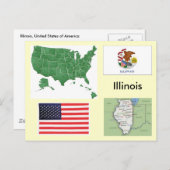 Illinois, USA Postkarte (Vorne/Hinten)