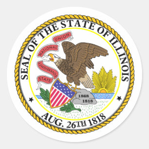 Illinois, USA Runder Aufkleber