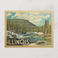 Illinois Vintage Reisen Schnee Winterlandschaft