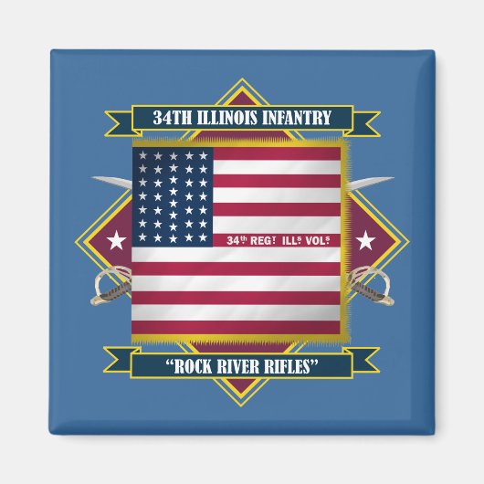 Illinois Volunteer Infantry Magnet (Vorne)
