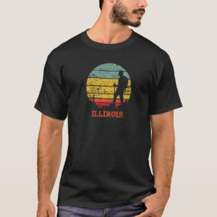 Illinois Wandern Vintag Retro Sonnenuntergang gest T-Shirt