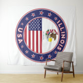 Illinois Wandteppich (Beispiel (Horizontal))