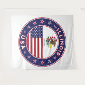 Illinois Wandteppich (Vorderseite (Horizontal))