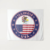 Illinois Wandteppich (Vorderseite (Horizontal))