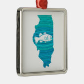 Illinois Wave Angeln Ornament Aus Metall (Rechts)