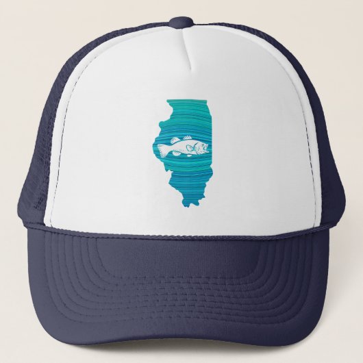 Illinois Wave Angeln Truckerkappe (Vorderseite)