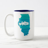 Illinois Wave Angeln Zweifarbige Tasse (Links)