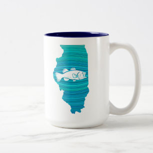 Illinois Wave Angeln Zweifarbige Tasse