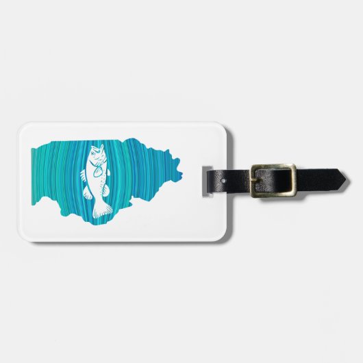 Illinois Wave Fishing Gepäckanhänger (Vorderseite horizontal)