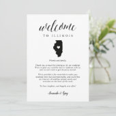 Illinois Wedding Welcome Letter & Itinerary (Stehend Vorderseite)