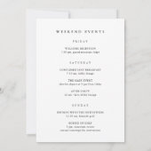 Illinois Wedding Welcome Letter & Itinerary (Rückseite)