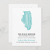 ILLINOIS Wir haben neue Adresse Neue Zuhause versc Postkarte (Vorne/Hinten)