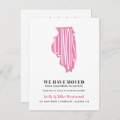 ILLINOIS Wir haben neue Adresse Neue Zuhause versc Postkarte (Vorne/Hinten)