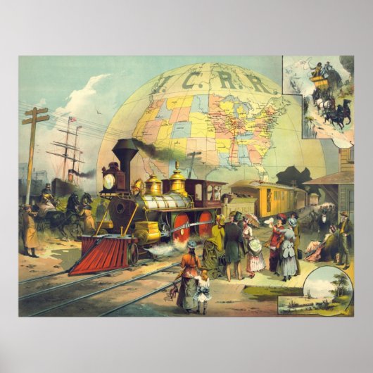 Illinois Zentralbahn 1882 Poster (Vorne)