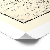 Illinois Zentralbahn Karte 1892 Poster (Ecke)