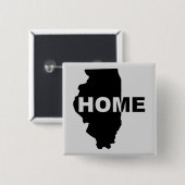 Illinois Zuhause Away From Zuhause Button Abzeiche (Vorne & Hinten)