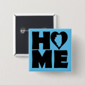 Illinois Zuhause Heart Staat Button Abzeichen Butt (Vorne & Hinten)