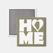 Illinois Zuhause Heart Staat Kühlschrankmagnet (Vorderseite/Rückseite)