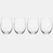 Illinois Zuhause Sweet Zuhause Weinglas Ohne Stiel (Links)