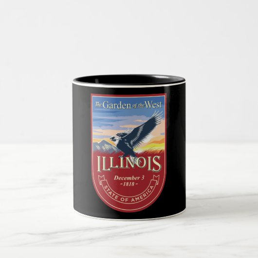 Illinois Zwei-Tone-Kaffee-Tasse Zweifarbige Tasse (Mittel)