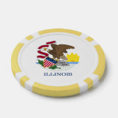 Illinoisan Flag, Flag of Illinois Pokerchips (Einzeln)