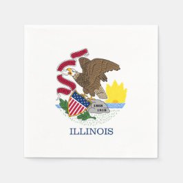 Illinoisan Flag, Flag of Illinois Serviette