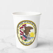 Illinoisan Flag & Seal, Flag of Illinois Pappbecher (Rückseite)