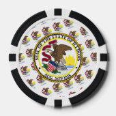 Illinoisan Flag & Seal, Illinois Pokerchips (Vorderseite)