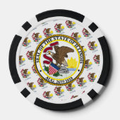 Illinoisan Flag & Seal, Illinois Pokerchips (Rückseite)
