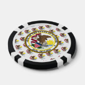 Illinoisan Flag & Seal, Illinois Pokerchips (Einzeln)
