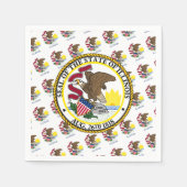 Illinoisan Flag & Seal, Illinois Serviette (Vorderseite)