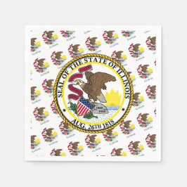 Illinoisan Flag & Seal, Illinois Serviette