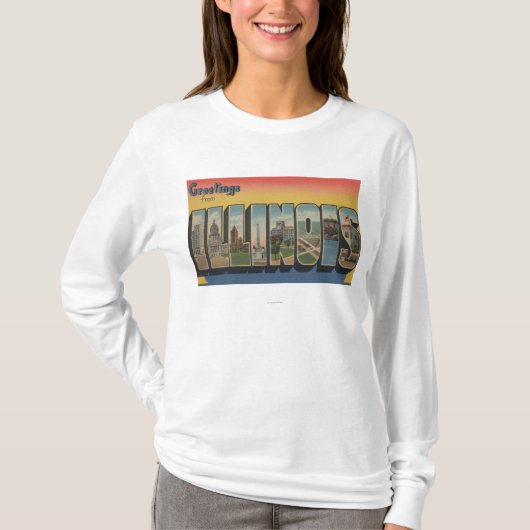 IllinoisLarge Buchstabe ScenesIllinois 2 T-Shirt (Vorderseite)