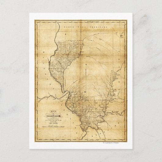 IllinoisPanoramakarteIllinois Postkarte (Vorderseite)