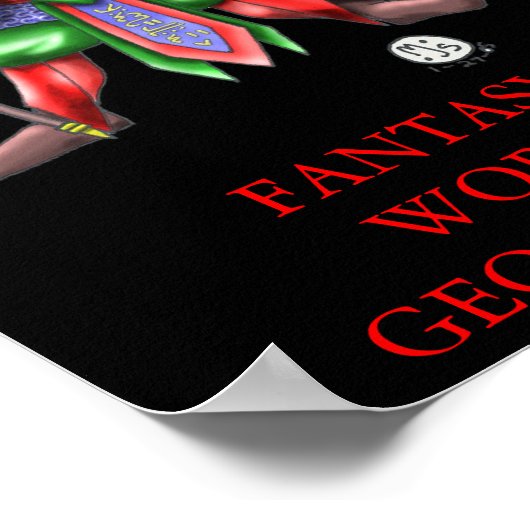 ILLITHIDMON CHIBI MIND FLAYER FANTASY WORLGEO POSTER (Ecke)