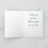 Illow Orange with Flowers - customizable Card Karte (Innenseite)